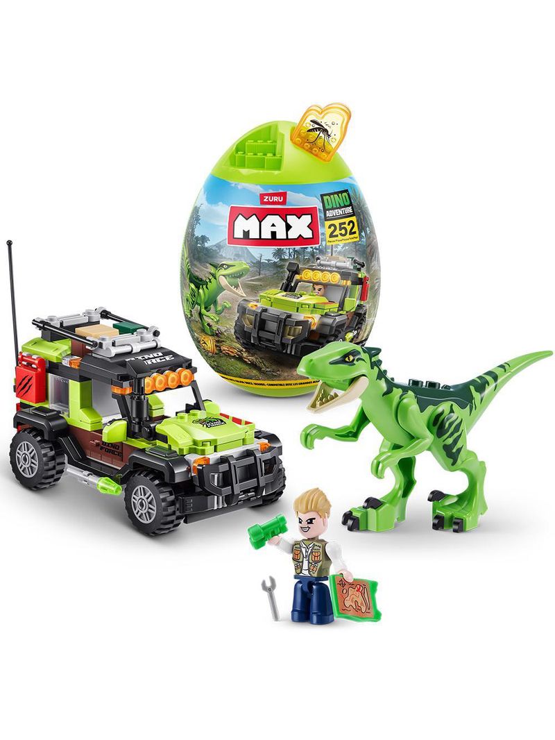 Blocos de construção max, candide, dino adventure 252 peças