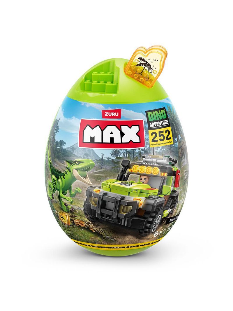 Blocos de construção max, candide, dino adventure 252 peças