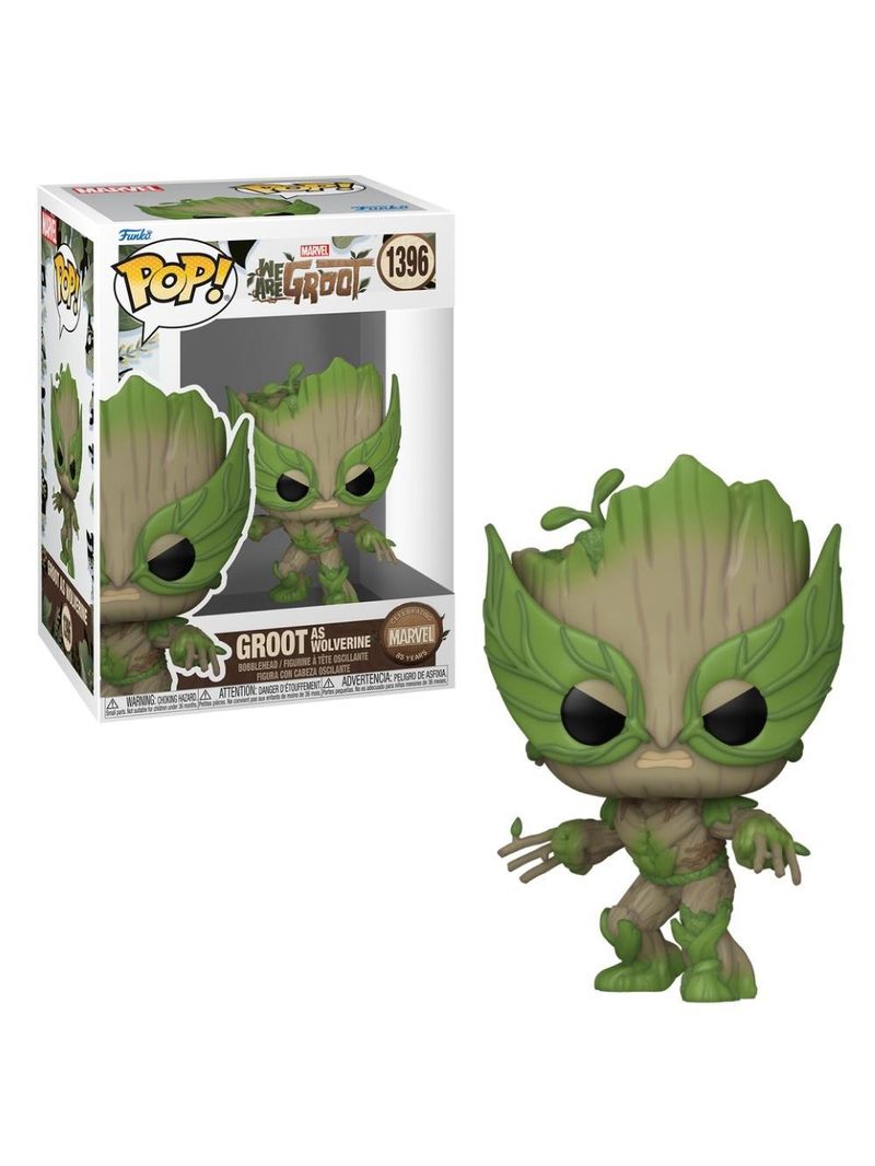 Boneco funko pop! marvel 85 anos - groot como wolverine