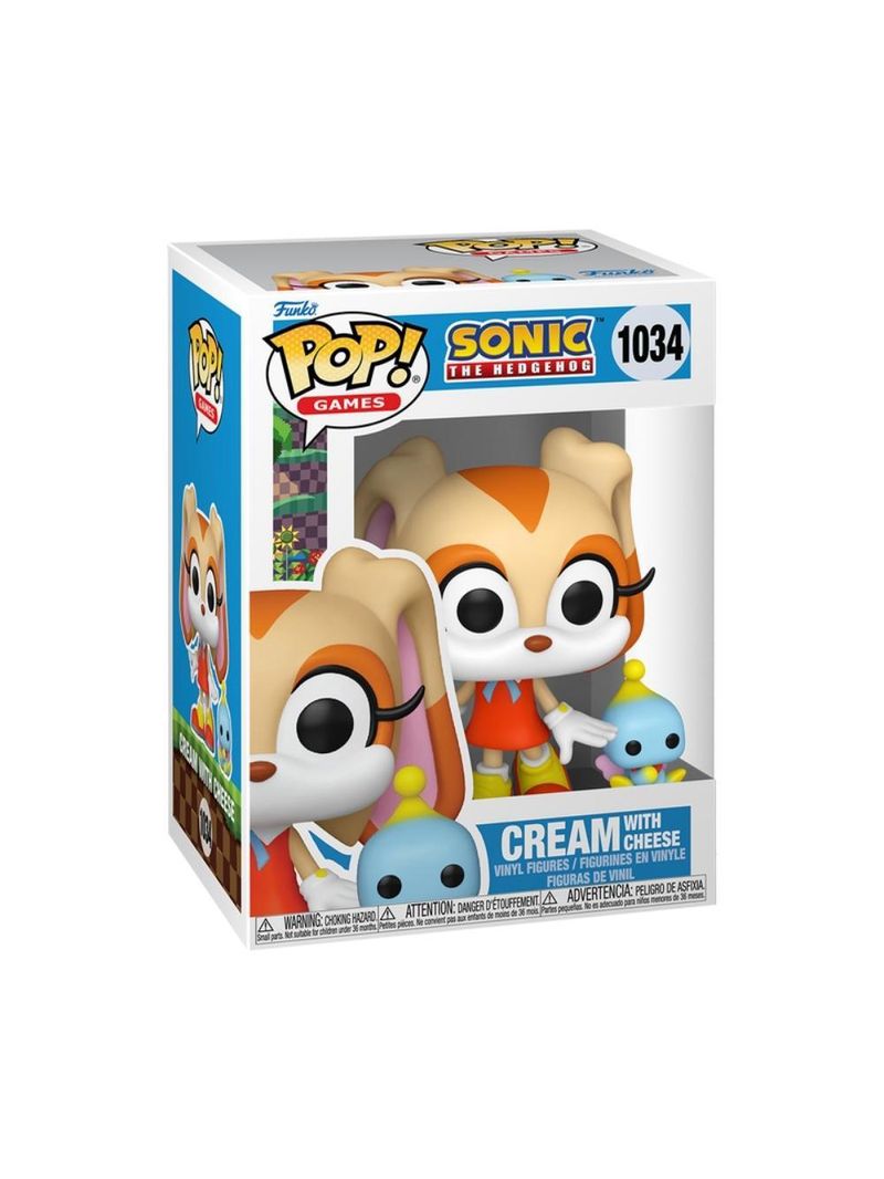 Boneco funko pop! & buddy sonic the hedgehog cream e cheese