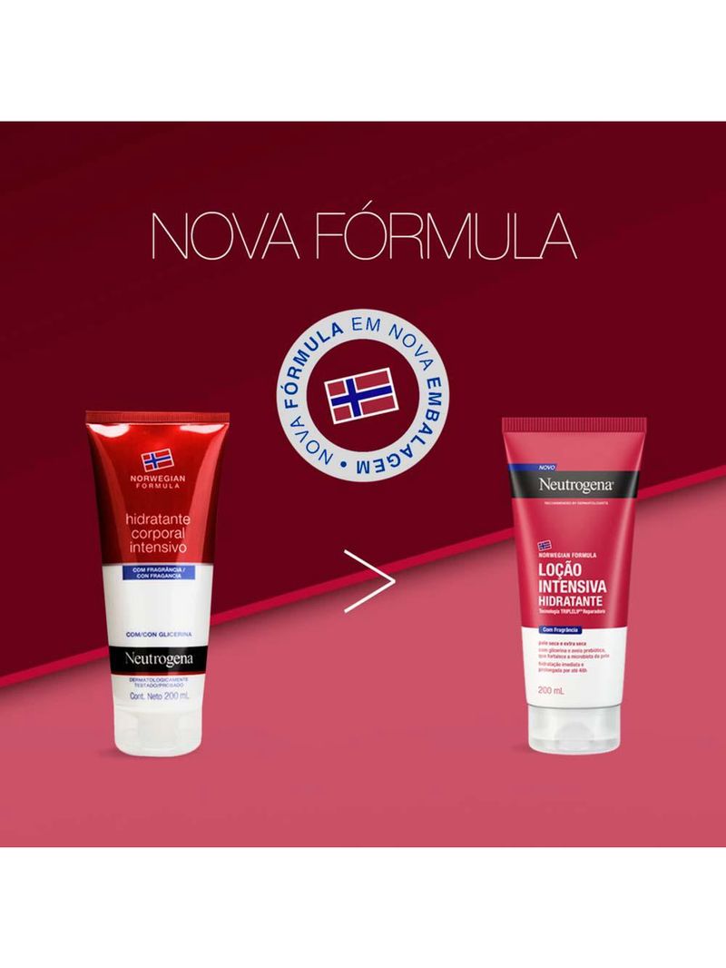 Loção intensiva corporal hidratante neutrogena norwegian formula