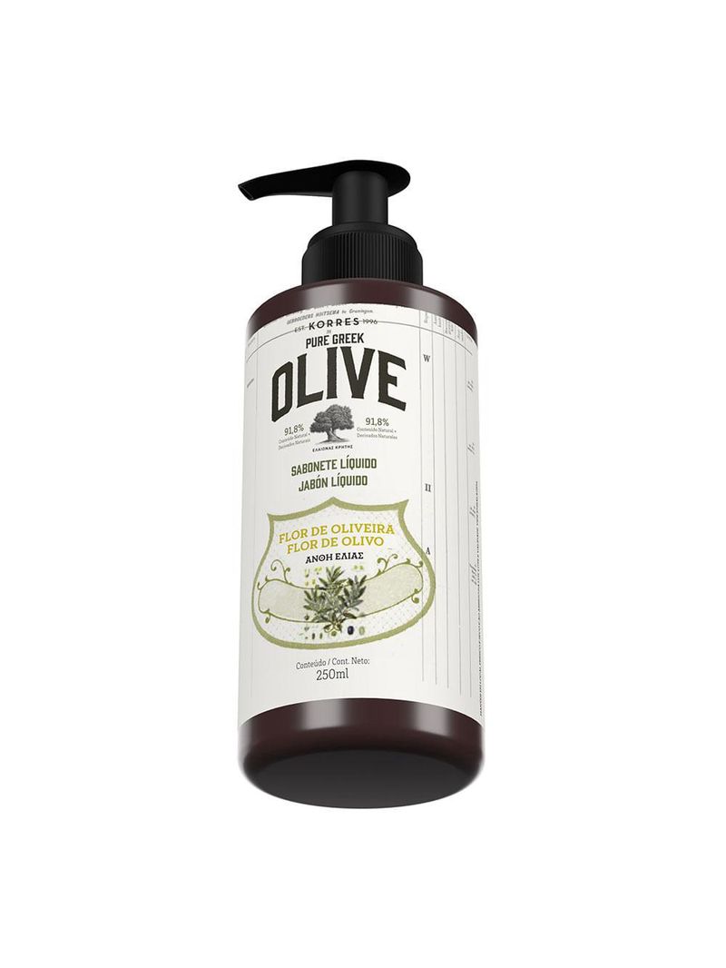 Sabonete líquido korres – flor de oliveira