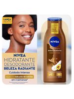 Nivea beleza radiante kit com 3 hidratantes desodorantes corporais