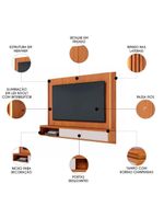 Painel TV 75 Polegadas E Bancada Suspensa Trento Freijó Off White C05 - Mpozenato