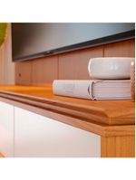 Painel TV 75 Polegadas E Bancada Suspensa Trento Freijó Off White C05 - Mpozenato