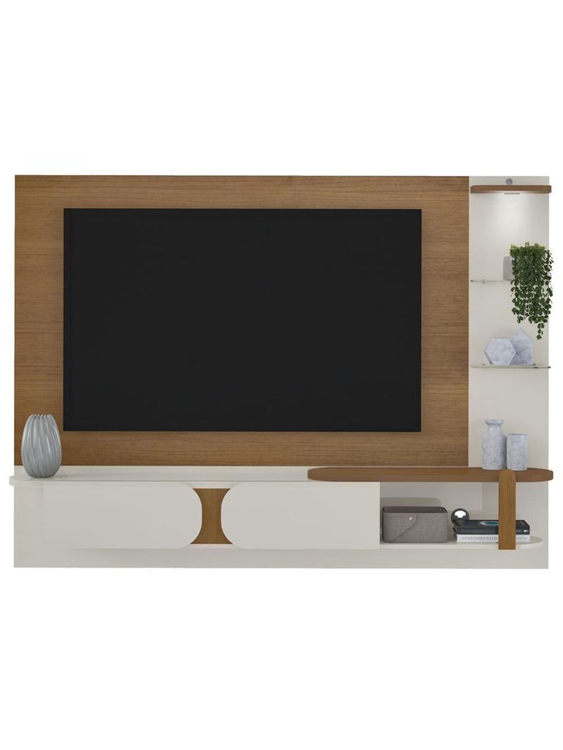 Painel TV 72 Polegadas 220cm Suspenso Reno Cinamomo Off White A09 - Mpozenato