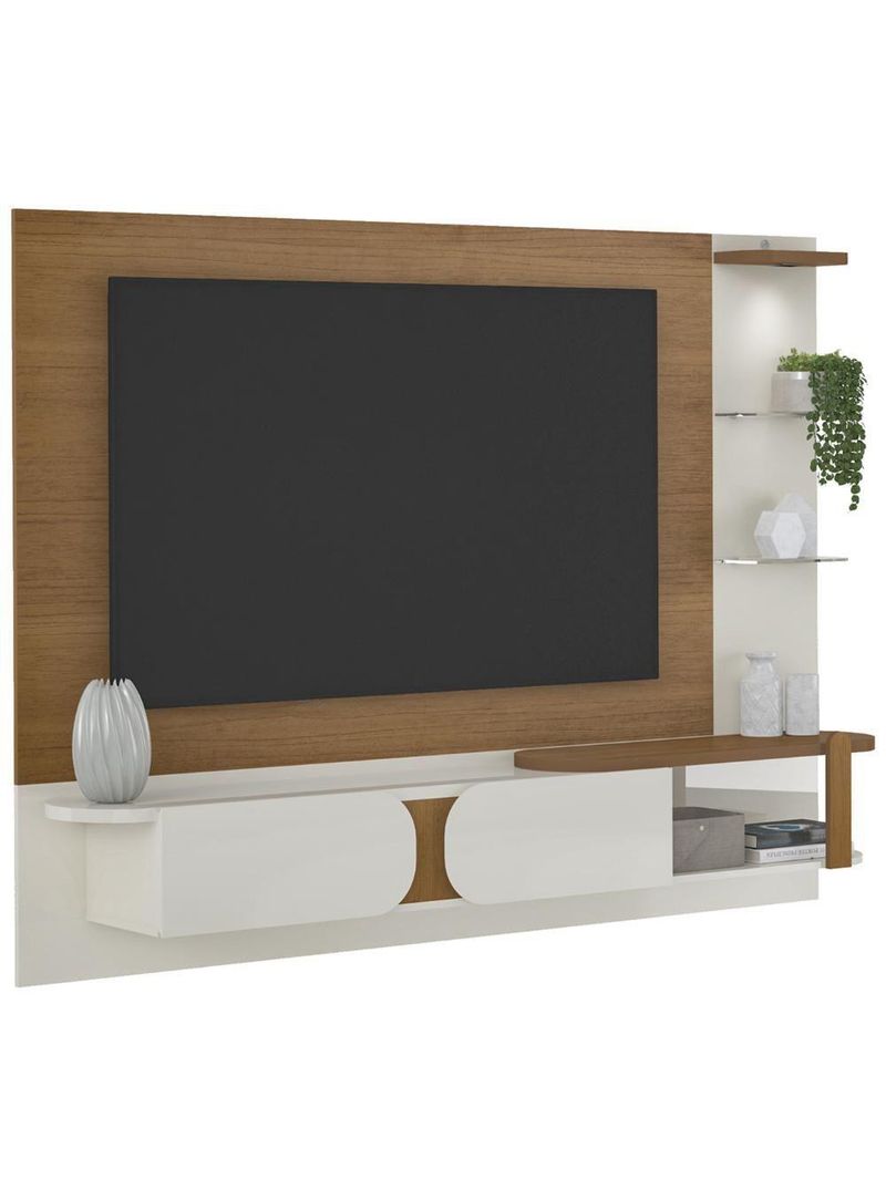 Painel TV 72 Polegadas 220cm Suspenso Reno Cinamomo Off White A09 - Mpozenato