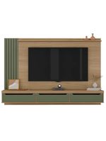 Painel TV 75 Polegadas E Bancada Suspensa Vale Carvalho Menta A09 - Mpozenato