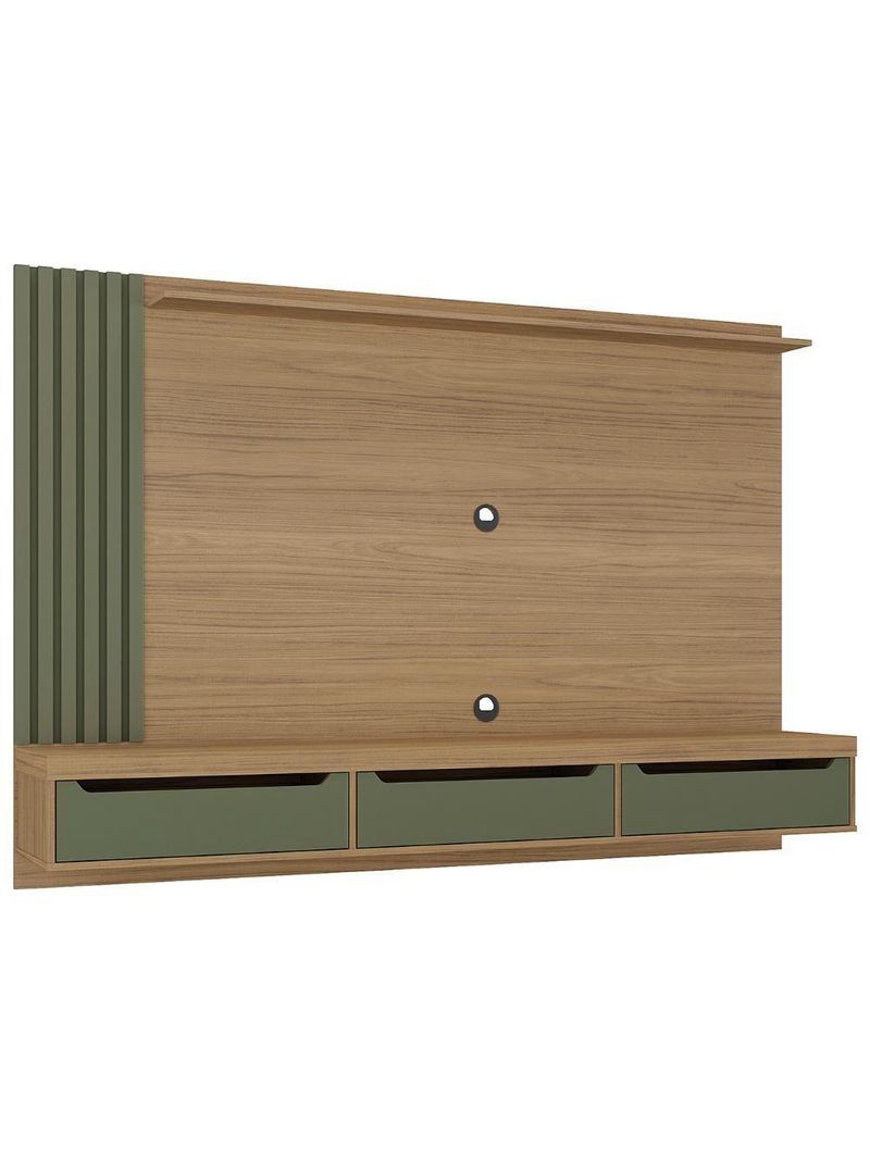 Painel TV 75 Polegadas E Bancada Suspensa Vale Carvalho Menta A09 - Mpozenato