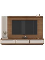 Painel TV 75 Polegadas E Bancada Suspensa Vale Cinamomo Off White A09 - Mpozenato
