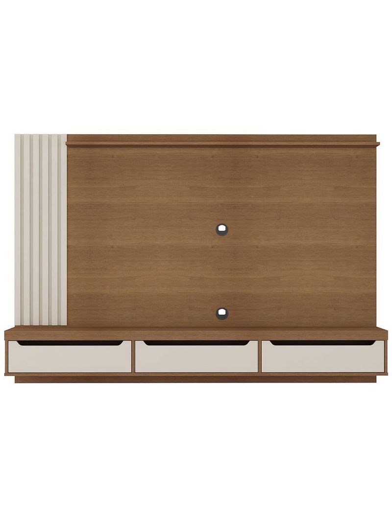 Painel TV 75 Polegadas E Bancada Suspensa Vale Cinamomo Off White A09 - Mpozenato