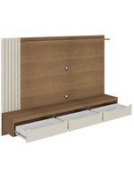 Painel TV 75 Polegadas E Bancada Suspensa Vale Cinamomo Off White A09 - Mpozenato