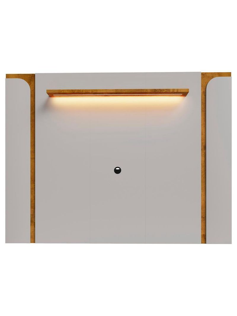 Painel TV 75 Polegadas Marina E Rack Com Led 180cm Ricky Off Naturalle B02 - Mpozenato