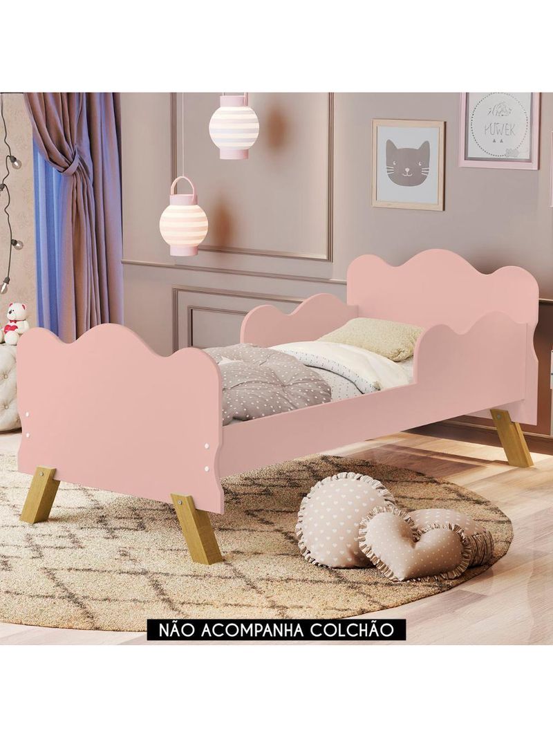 Mini Cama Infantil 148x68cm Proteção Lateral Vivi Rose Z53 - Mpozenato