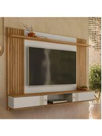 Painel TV 70 Polegadas E Bancada Suspensa 180cm Yany Off White Nature Z49 - Mpozenato