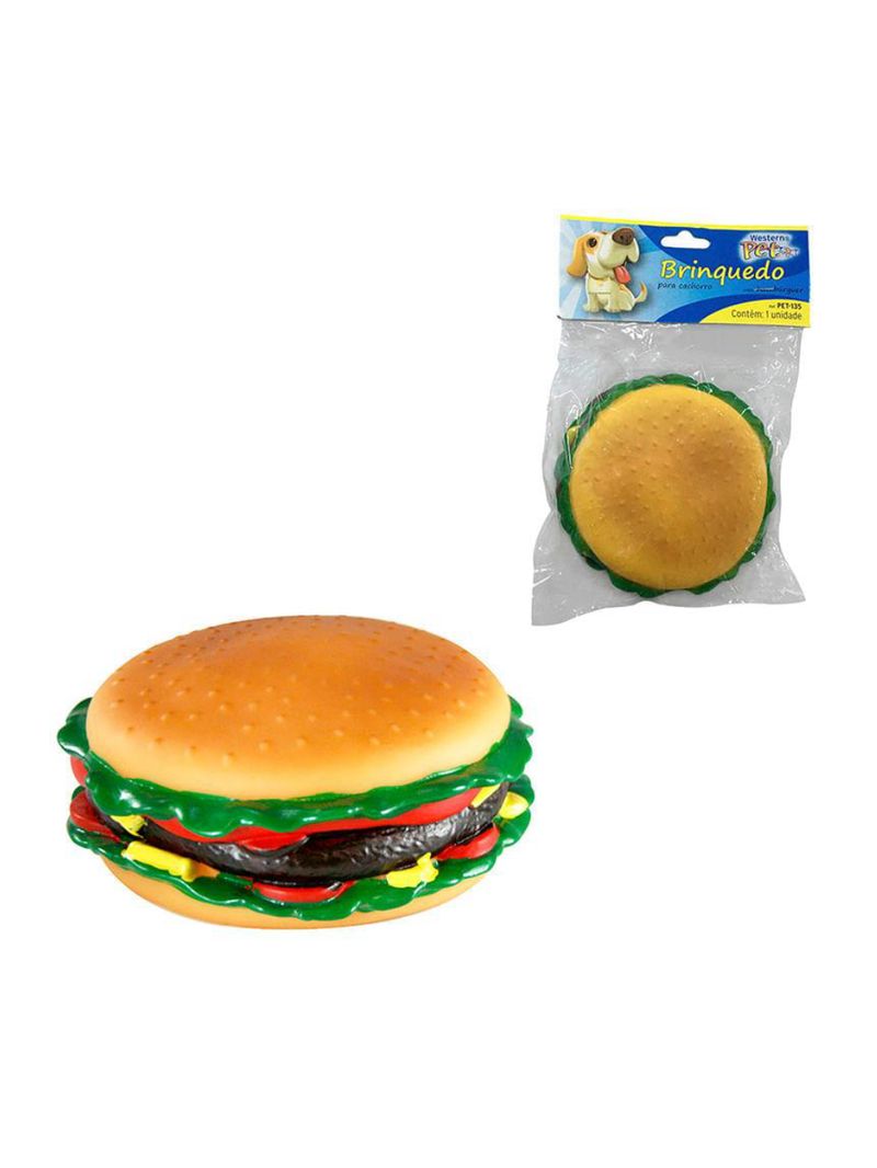 Brinquedo cao hamburguer 12 cm western pet