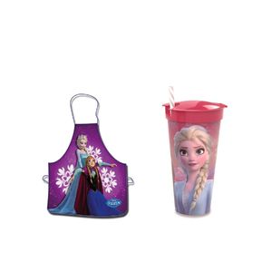 Avental e copo 2 em 1-  540 ml - frozen - disney