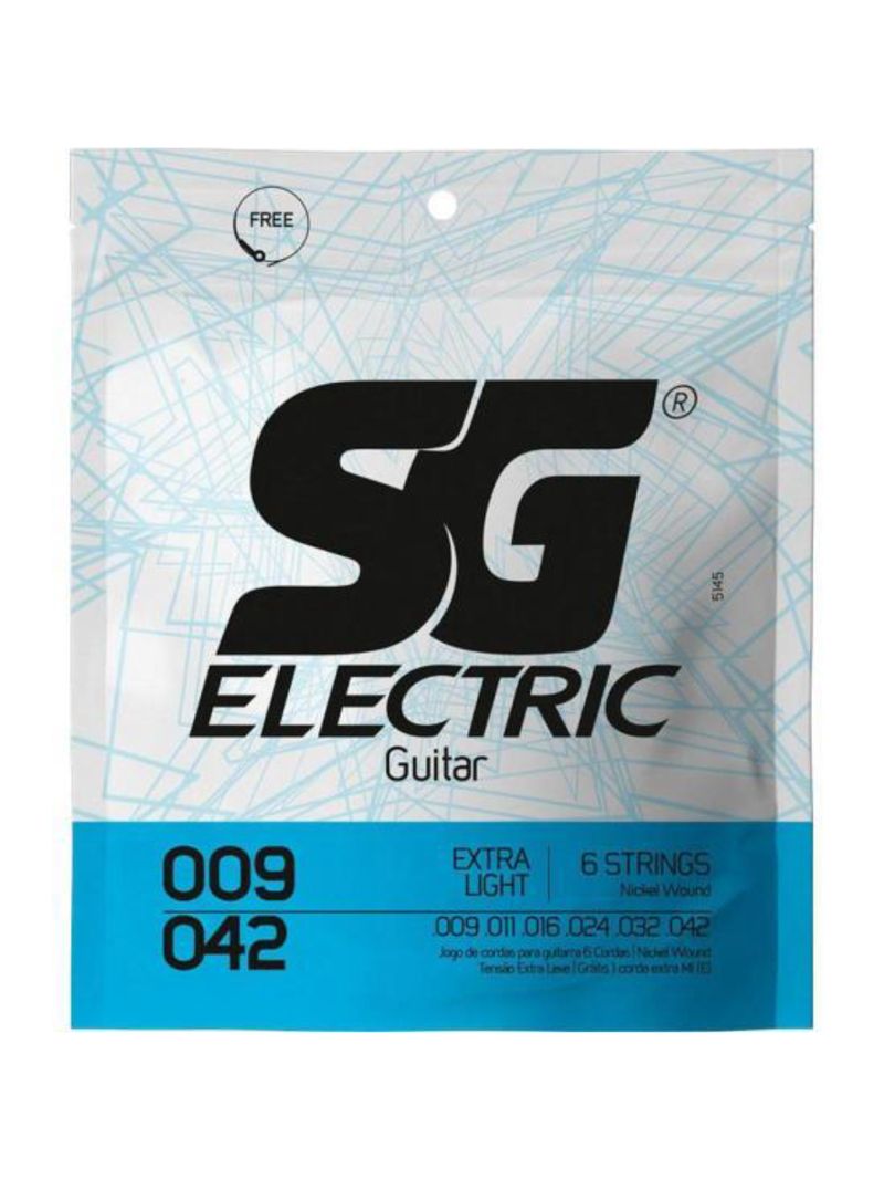 Encordoamento para guitarra 009 extra light sg