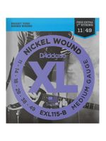 Encordoamento guitarra 011-049 xl nickel exl115-b d addario com corda extra pl011