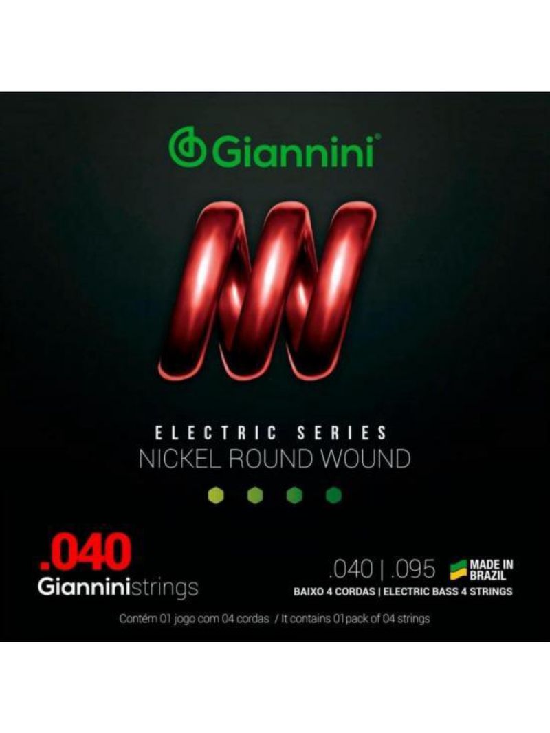 Encordoamento para contrabaixo 040 giannini geebrl