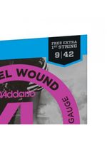 Encordoamento guitarra 009-042 xl nickel exl120-b d addario com corda extra pl009
