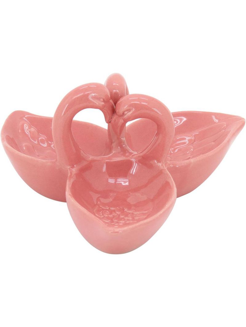 Flamingo cerâmica rosa flamant 16x7x7cm