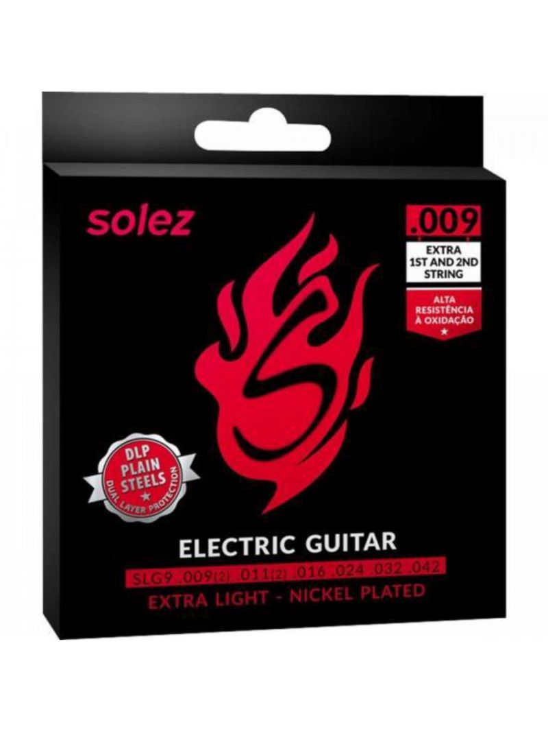 Encordoamento guitarra solez slg9 009