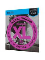 Encordoamento guitarra 009-042 xl nickel exl120-b d addario com corda extra pl009