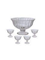 Centro de mesa com pé vidro melina 5 peças