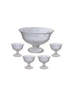 Centro de mesa pé de vidro bee tramado com cinco peças - hauskraft