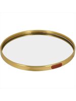 Bandeja espelhado metal 3x23x23cm dourado