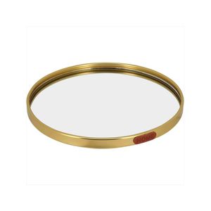 Bandeja espelhado metal 3x23x23cm dourado