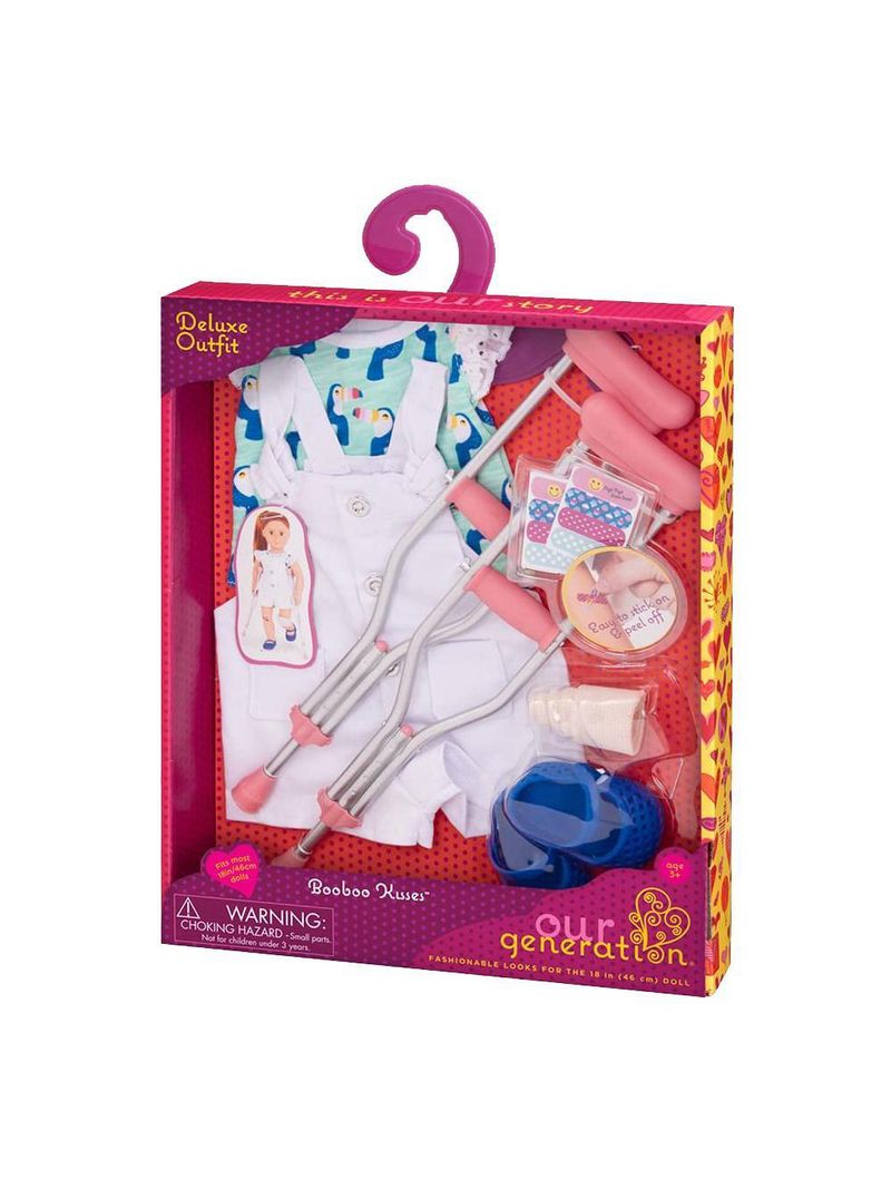 Conjunto de roupa com muletas - our generation