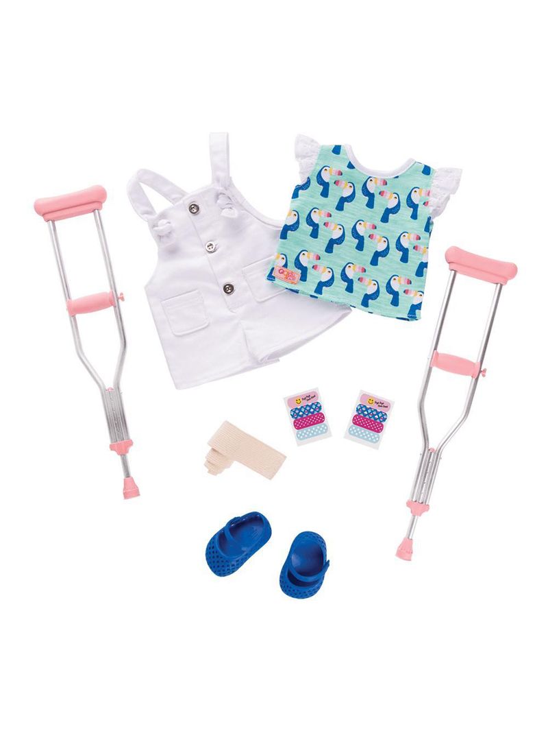 Conjunto de roupa com muletas - our generation