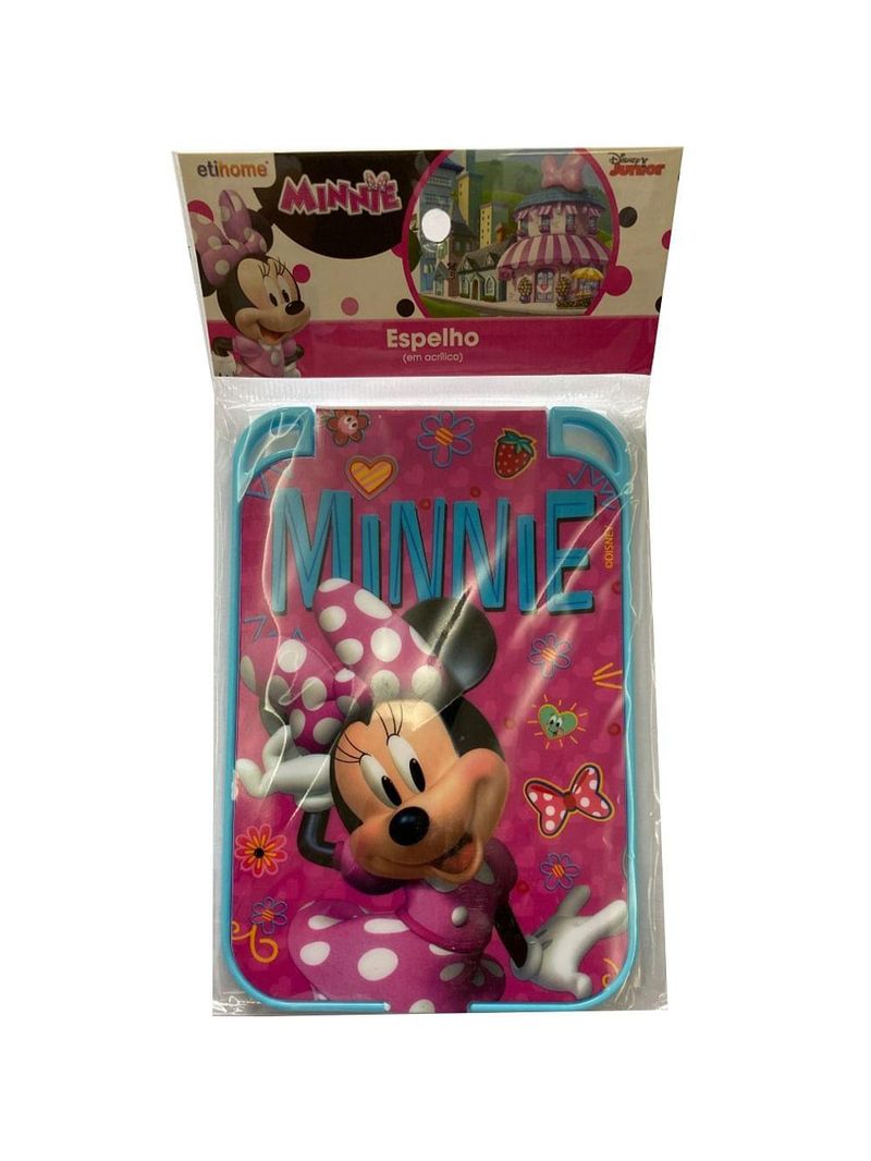 Kit minnie - faqueiro 3 peças , pente e espelho portatil