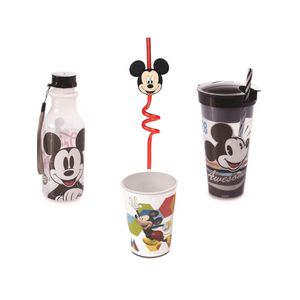 Kit mickey, copo, canudo, copo 2x1, garrafa vintage -  disney