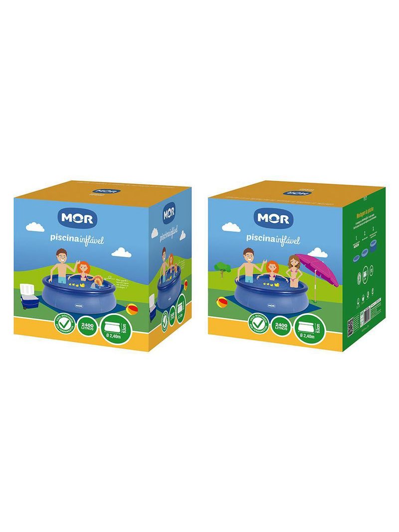 Piscina inflável 2400 litros redonda splash fun mor