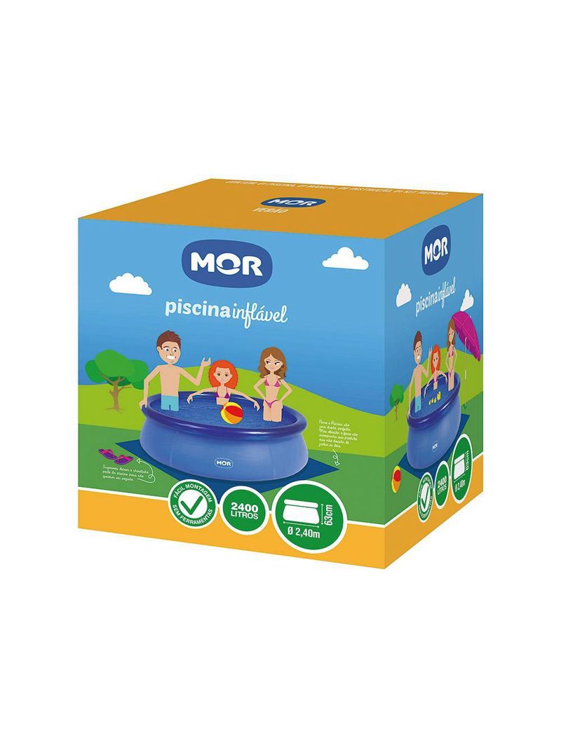 Piscina inflável 2400 litros redonda splash fun mor