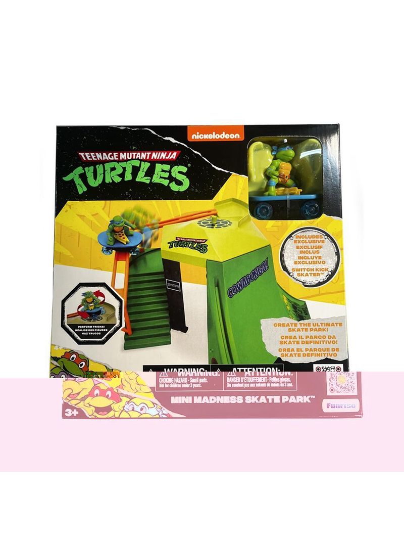 Tartarugas ninja - pista de skate mini mayhem playset