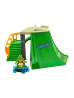 Tartarugas ninja - pista de skate mini mayhem playset
