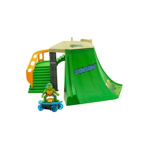 Tartarugas ninja - pista de skate mini mayhem playset
