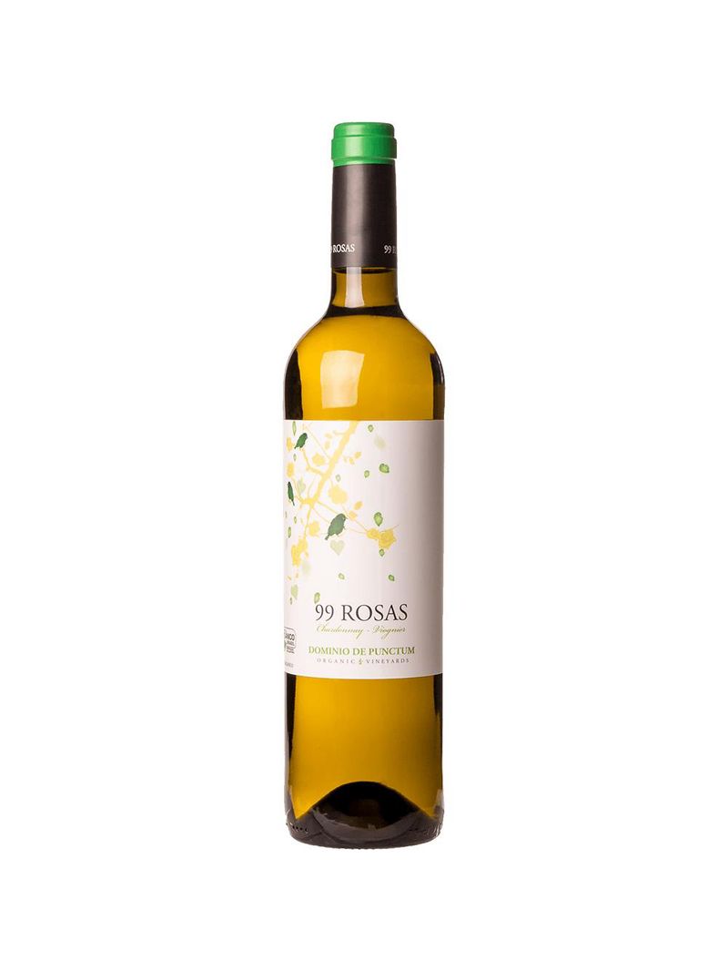 Vinho branco espanhol domínio de punctum 99 rosas viognier chardonnay 750ml