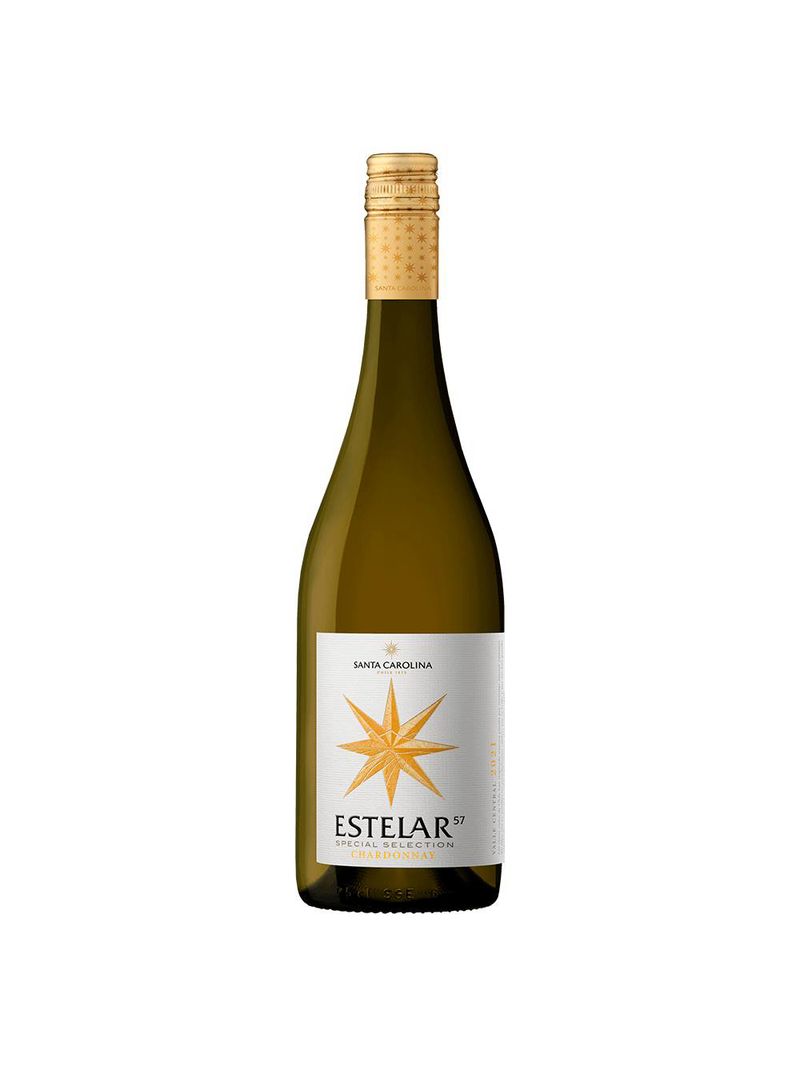 Vinho branco chileno santa carolina estelar 57 chardonnay 750ml