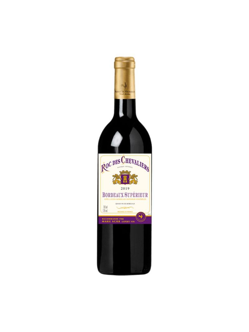 Vinho francês roc des chevaliers bordeaux 2019 750ml