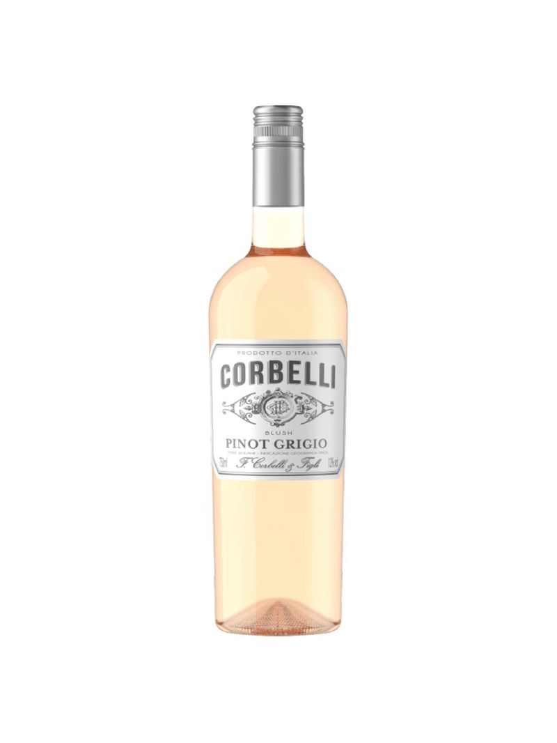 Vinho rosé italiano corbelli blush pinot grigio 750ml
