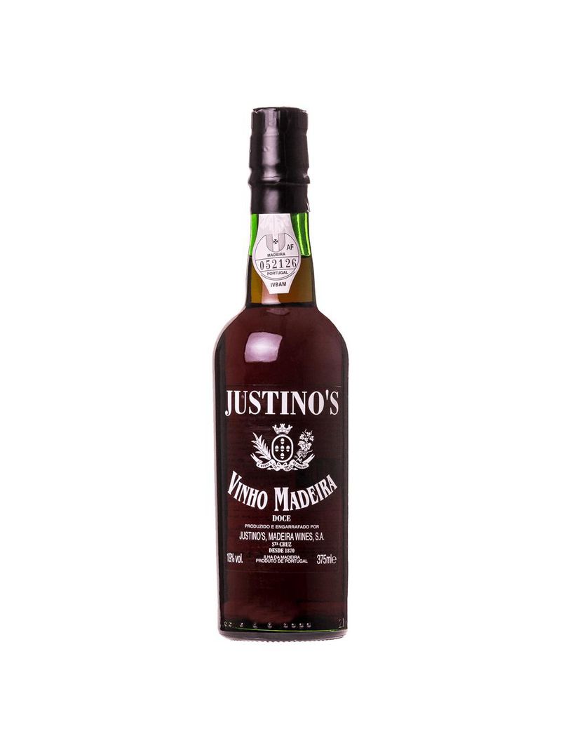 Vinho português justinos madeira 3 anos doce 375ml