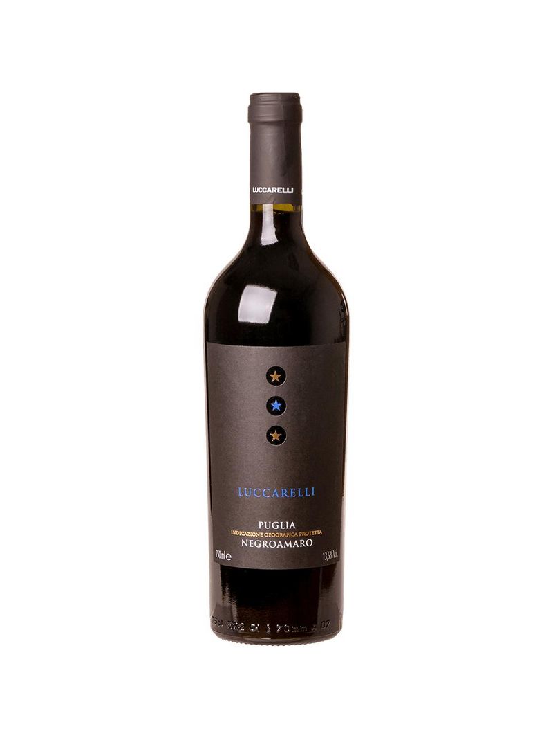 Vinho tinto italiano luccarelli negroamaro puglia igp 750ml