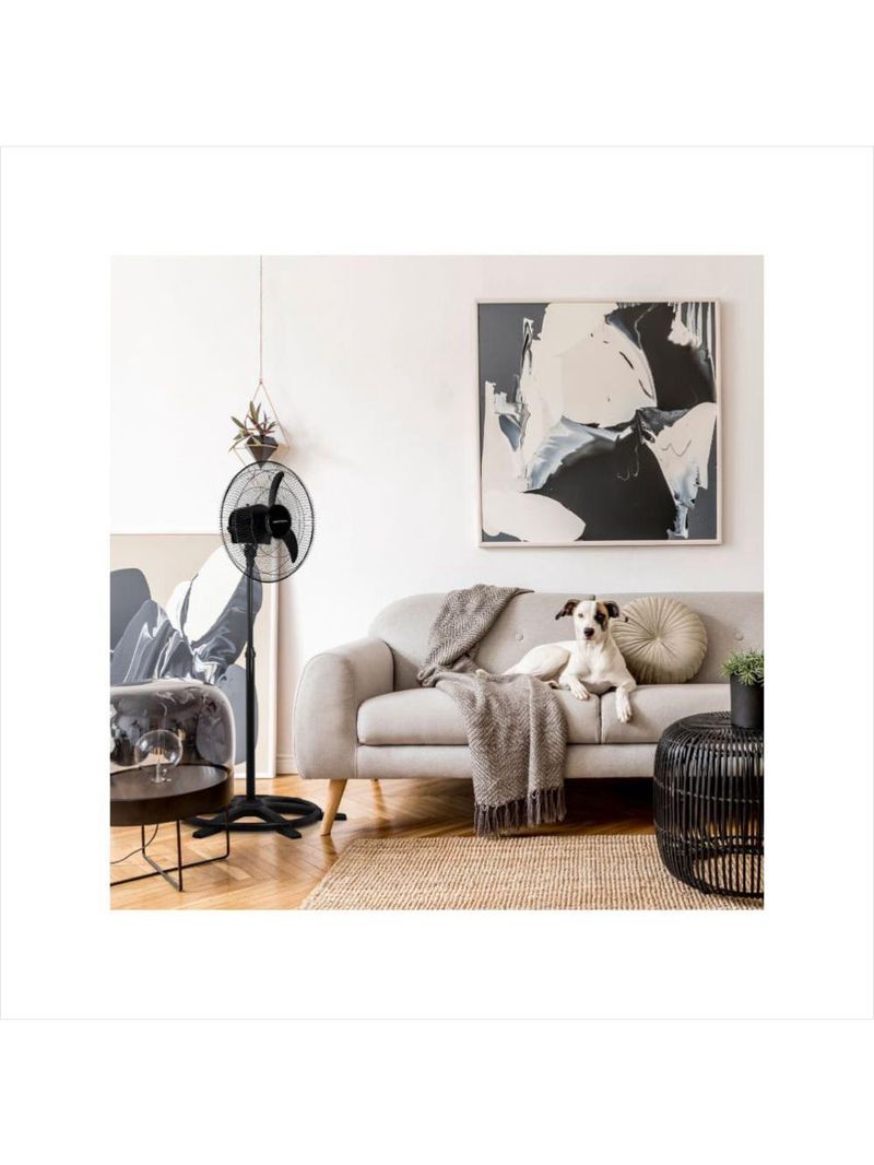 Ventilador oscilante de coluna 50cm preto premium ventisol