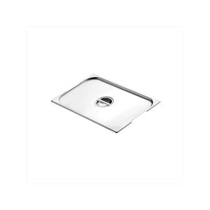 Tampa para cuba gn 1/6 tramontina em aço inox com recorte para alças