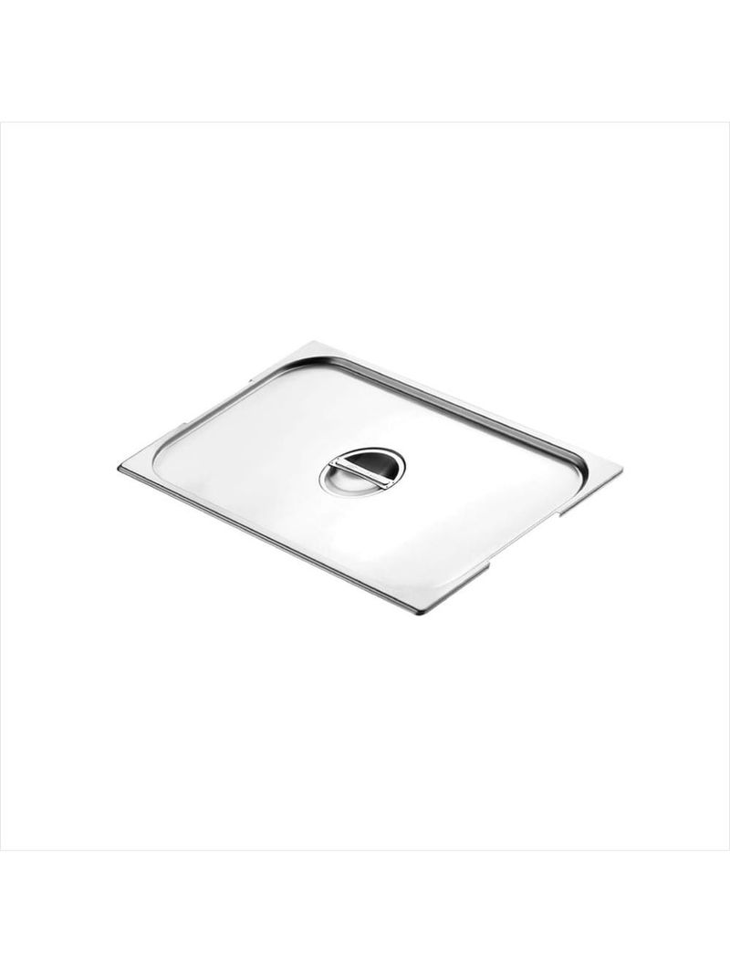 Tampa para cuba gn 1/6 tramontina em aço inox com recorte para alças